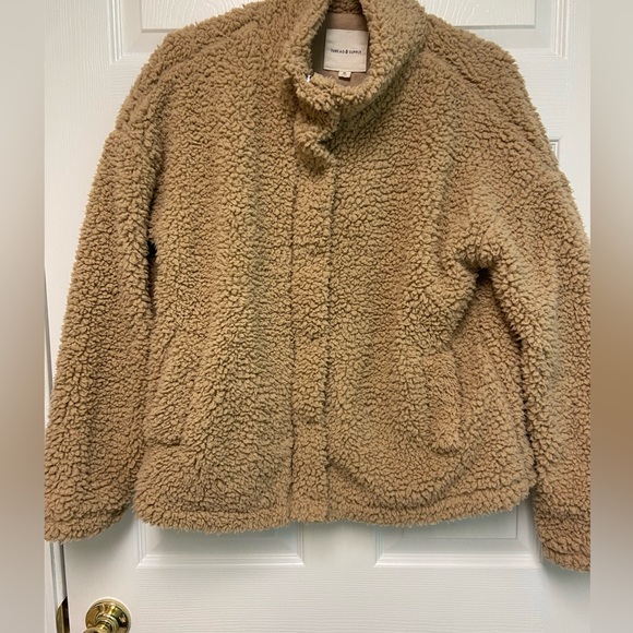 Thread & Supply Jackets & Blazers - EUC. Thread and Supply cropped oversized teddy coat